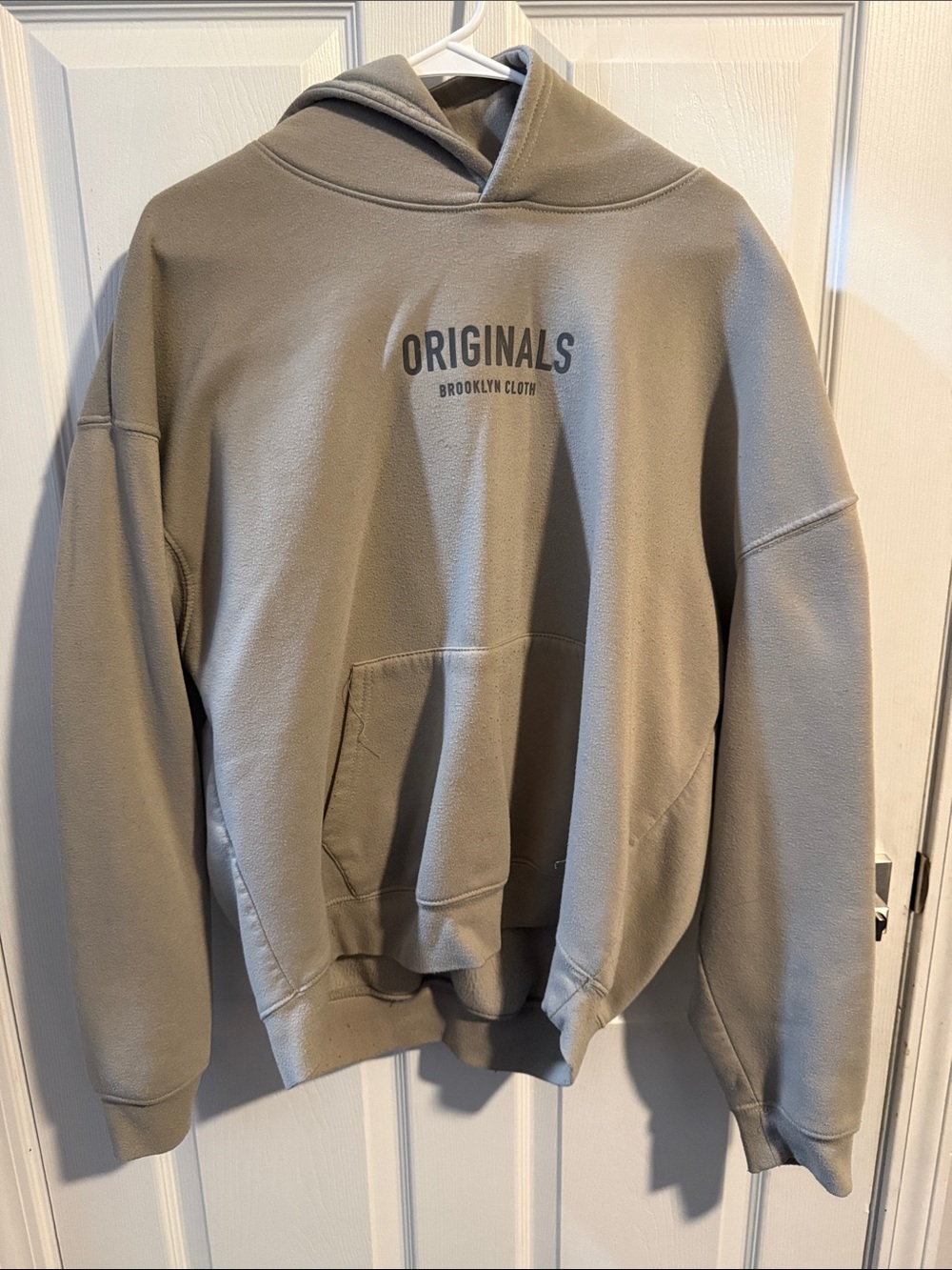 Brooklyn Cloth Originals Crewneck Hoodie in Light Taupe